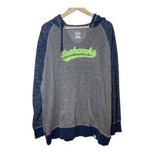 Seattle Seahawks Womens Sweatshirt Hoodie XL V-Neck Majestic